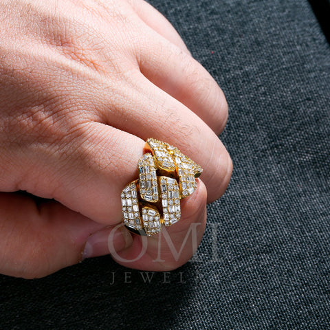 Womens Puff Diamond Cuban Ring | The Gold Goddess – The Gold Gods