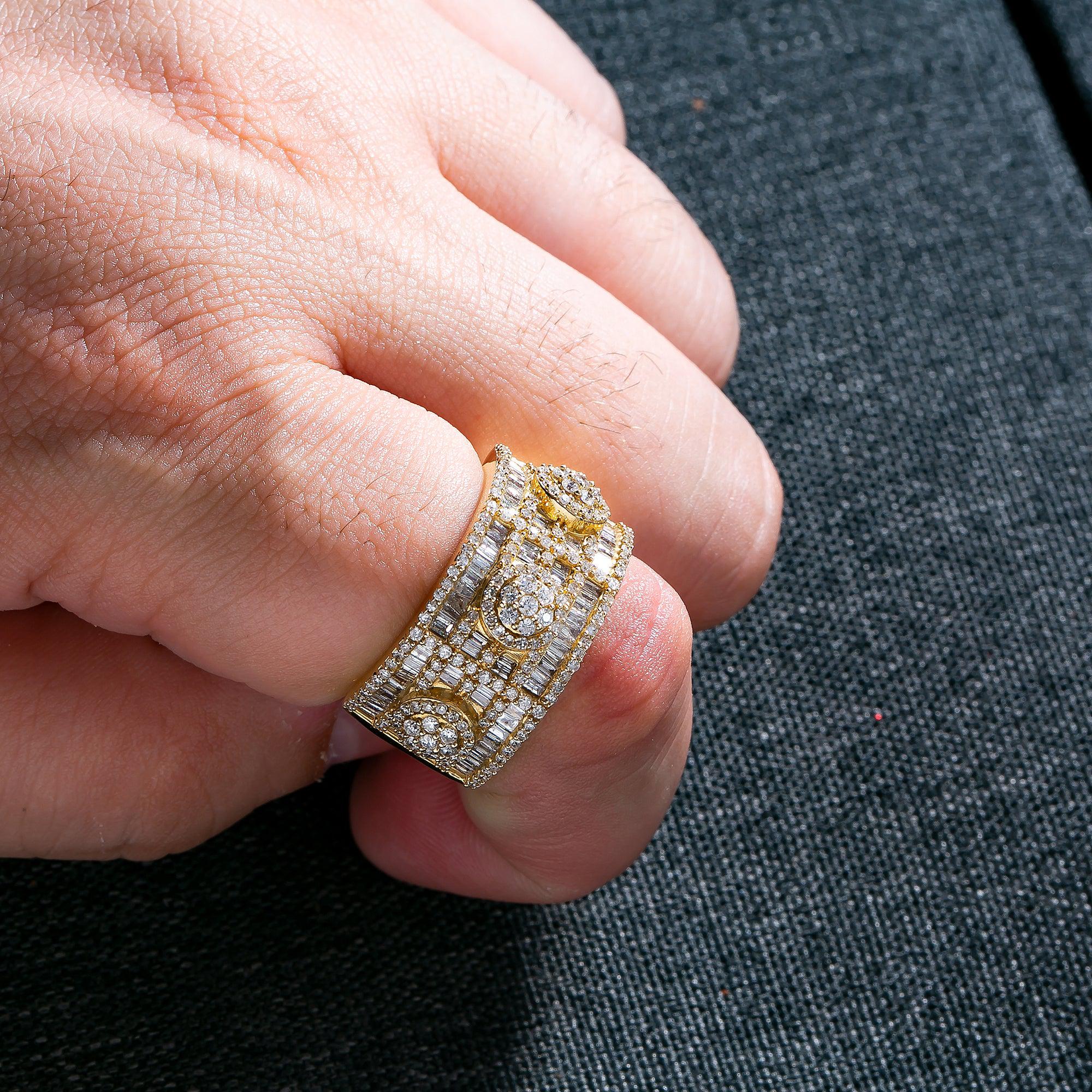 14K YELLOW GOLD DIAMOND RING 1.89 CT
