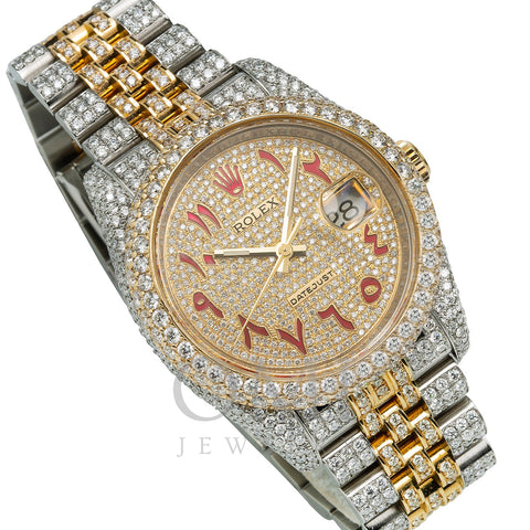 Rolex Datejust Diamond Watch, 116233 36mm, Champagne Arabic Numeral Dial With 13.25CT Diamonds Watch