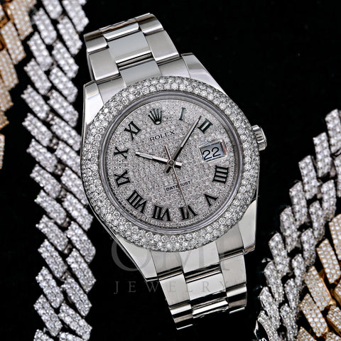Rolex Datejust II 116300 41MM White Diamond Dial With Stainless Steel Oyster Bracelet