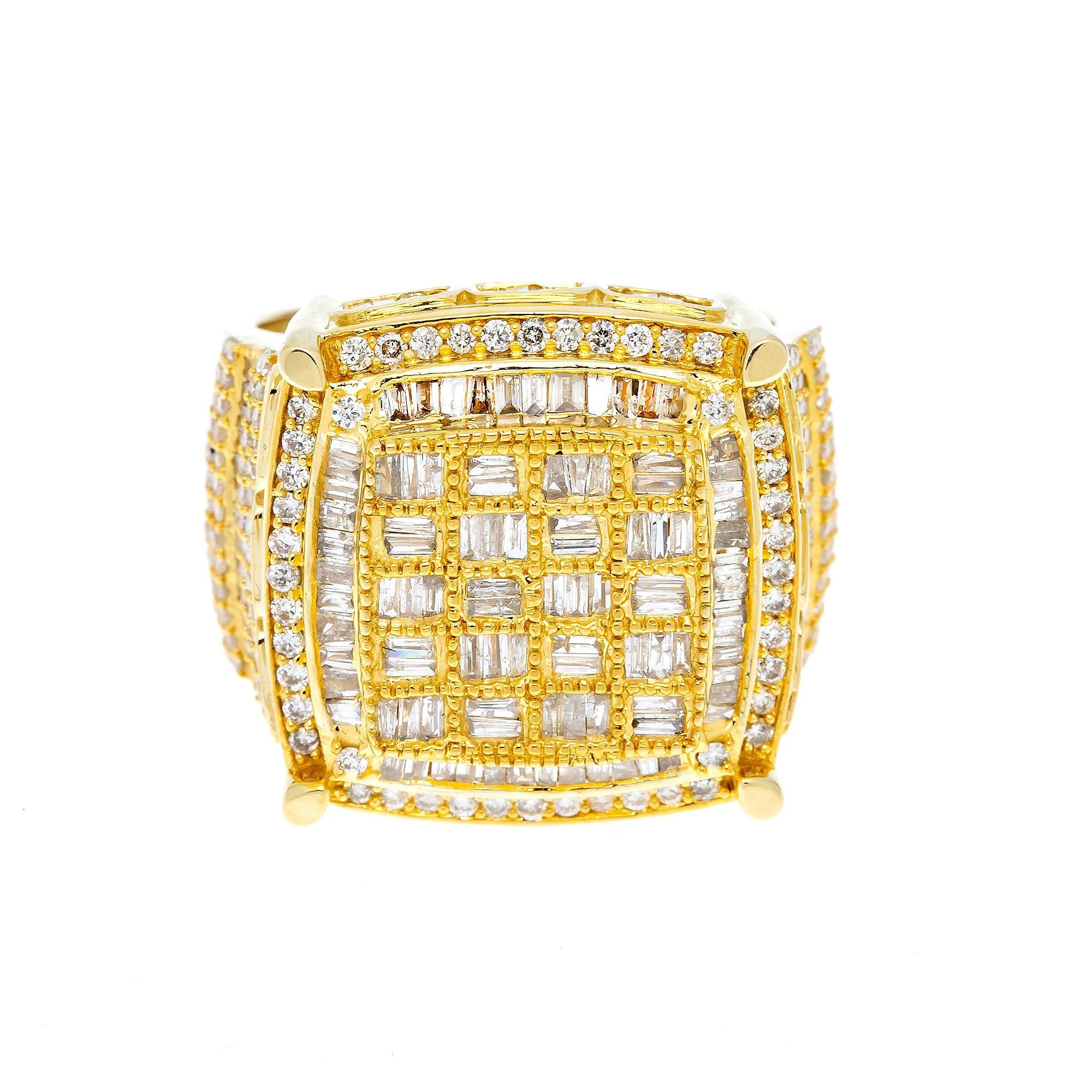 14K YELLOW GOLD DIAMOND RING 2.44 CT