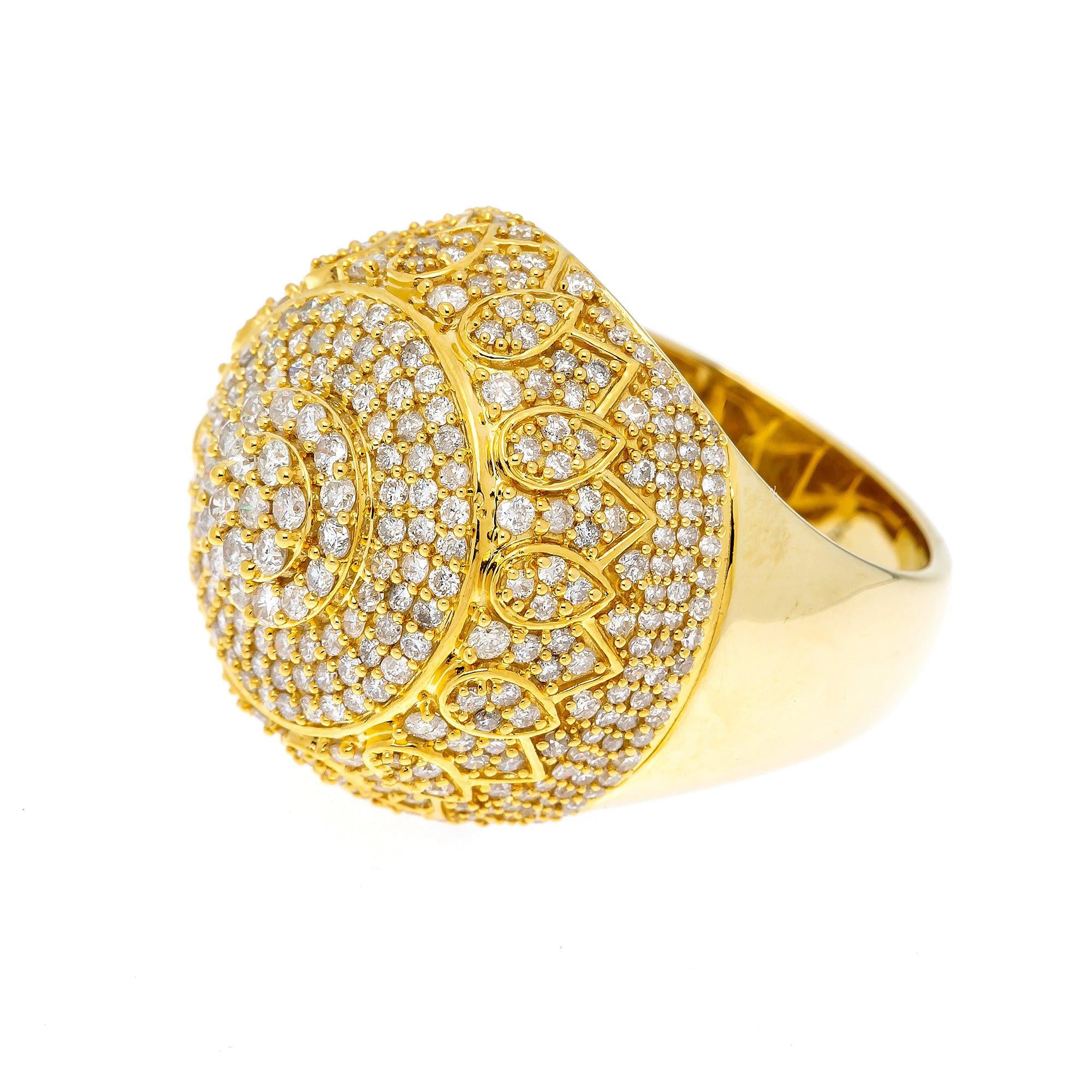 14K YELLOW GOLD DIAMOND RING 2.67 CT