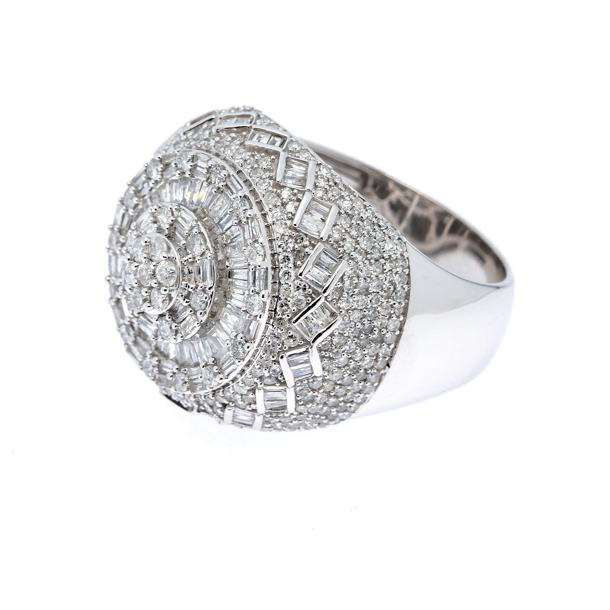 14K WHITE GOLD DIAMOND RING 2.62 CT