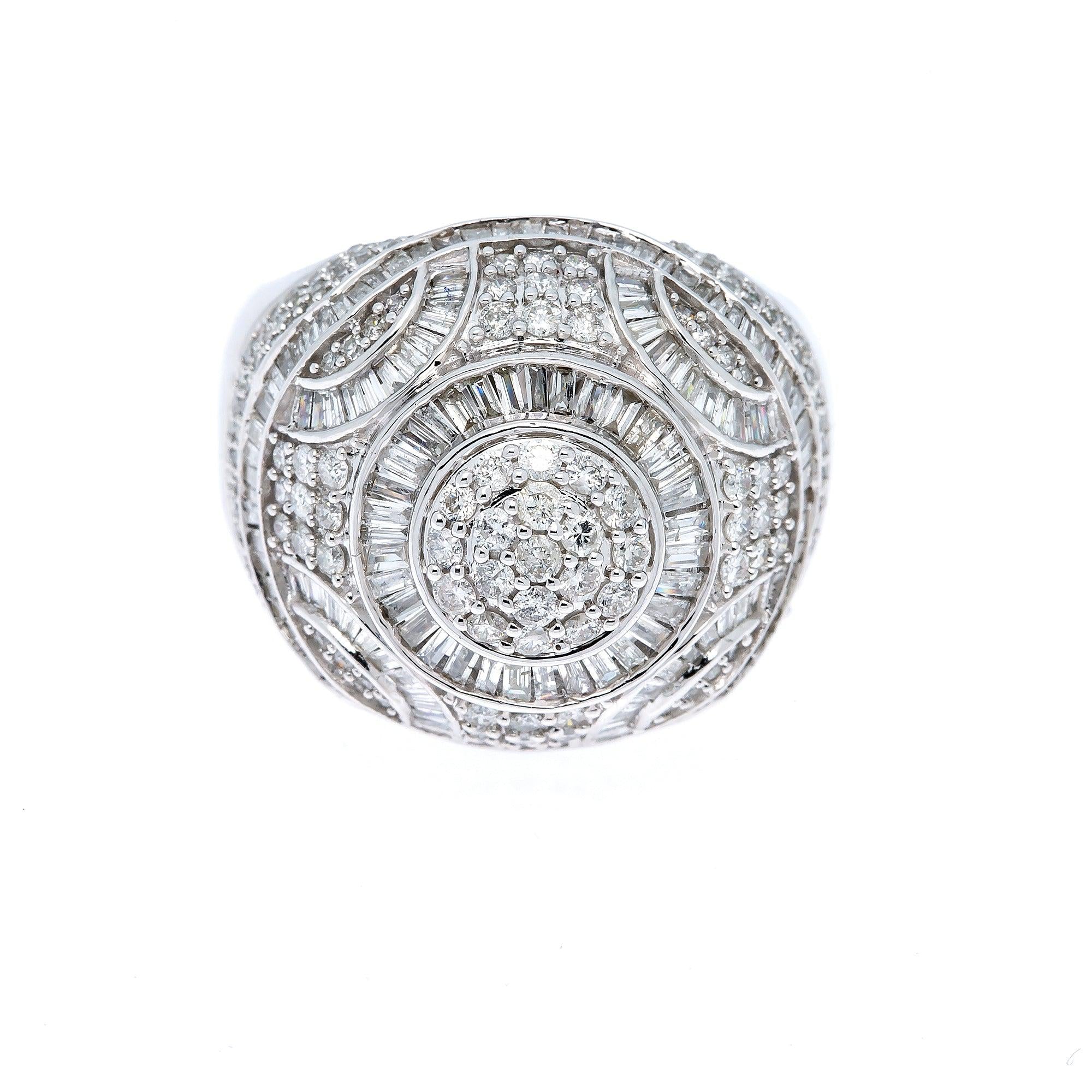 14K WHITE GOLD DIAMOND RING 2.58 CT