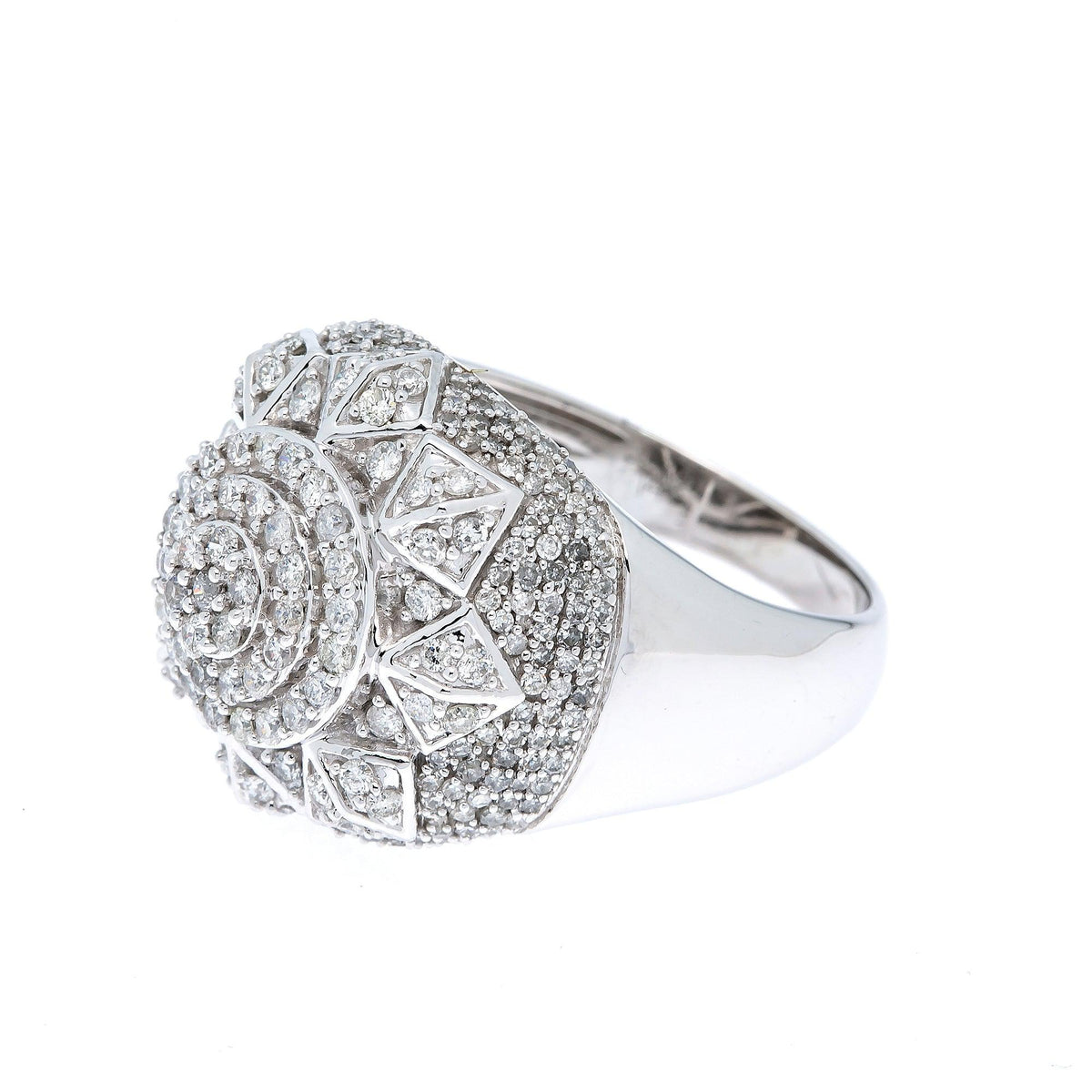 14K WHITE GOLD DIAMOND RING 1.88 CT