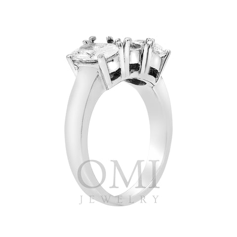 14K White Gold Diamond Engagement Semi-Mounting Women's Ring With 2.90 CT Diamonds