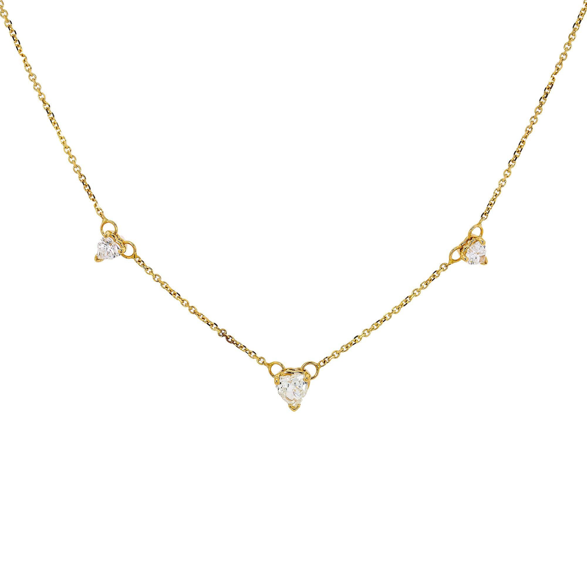 14K Yellow Gold Ladies Pendant with 0.91 CT Diamond