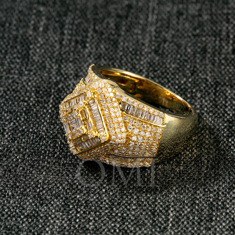 14K YELLOW GOLD BAGUETTE DIAMOND RING 1.94 CT