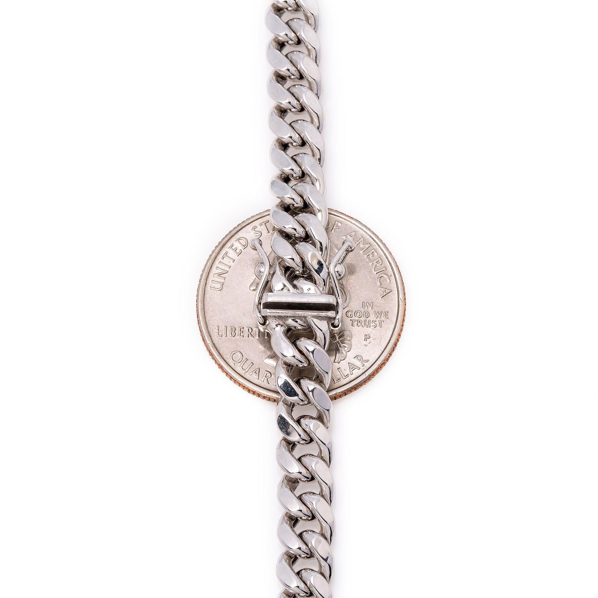 10K White Gold 6mm Hollow Cuban Link Chain Available In Sizes 18"-26"