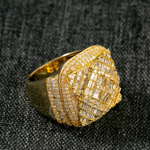 14K YELLOW GOLD BAGUETTE DIAMOND RING 2.03 CT