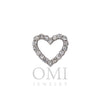 14K White Gold Ladies  Heart Pendant with 0.99 CT Diamond