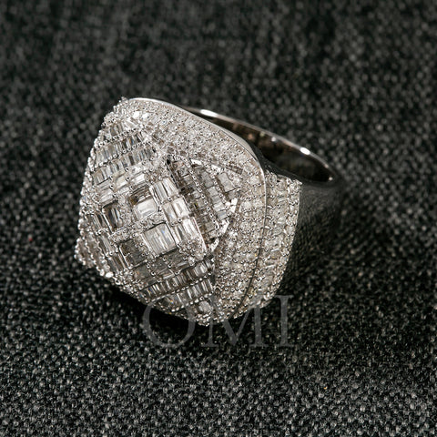 14K WHITE GOLD BAGUETTE DIAMOND RING 2.09 CT
