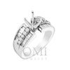 14K White Gold Diamond Engagement Semi-Mounting Women's Ring With 0.70 CT Diamonds