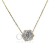14K Yellow Gold Unisex Round Shaped Diamond Necklace