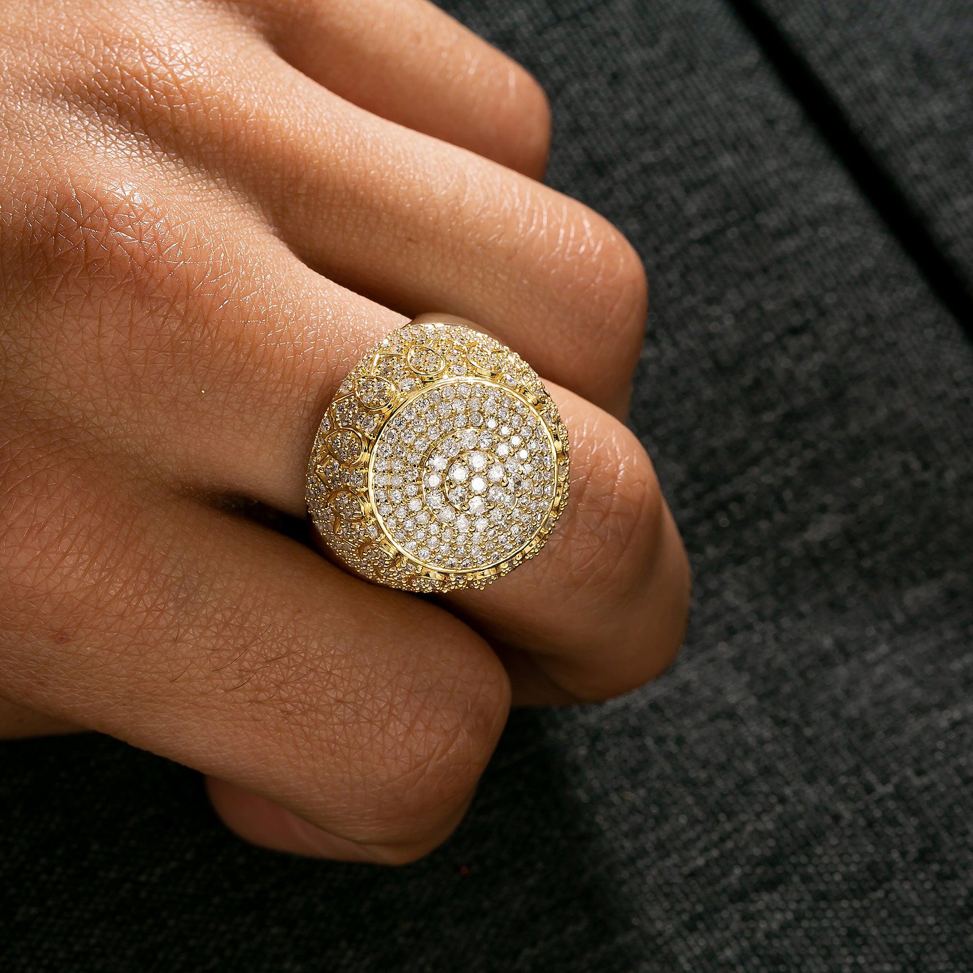 14K YELLOW GOLD DIAMOND RING 2.67 CT