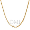 10K Yellow Gold 2.65mm Hollow Rope Chain Available In Sizes 18"-26"