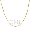 10K Yellow Gold 3mm Hollow Rope Chain Available In Sizes 18"-26"