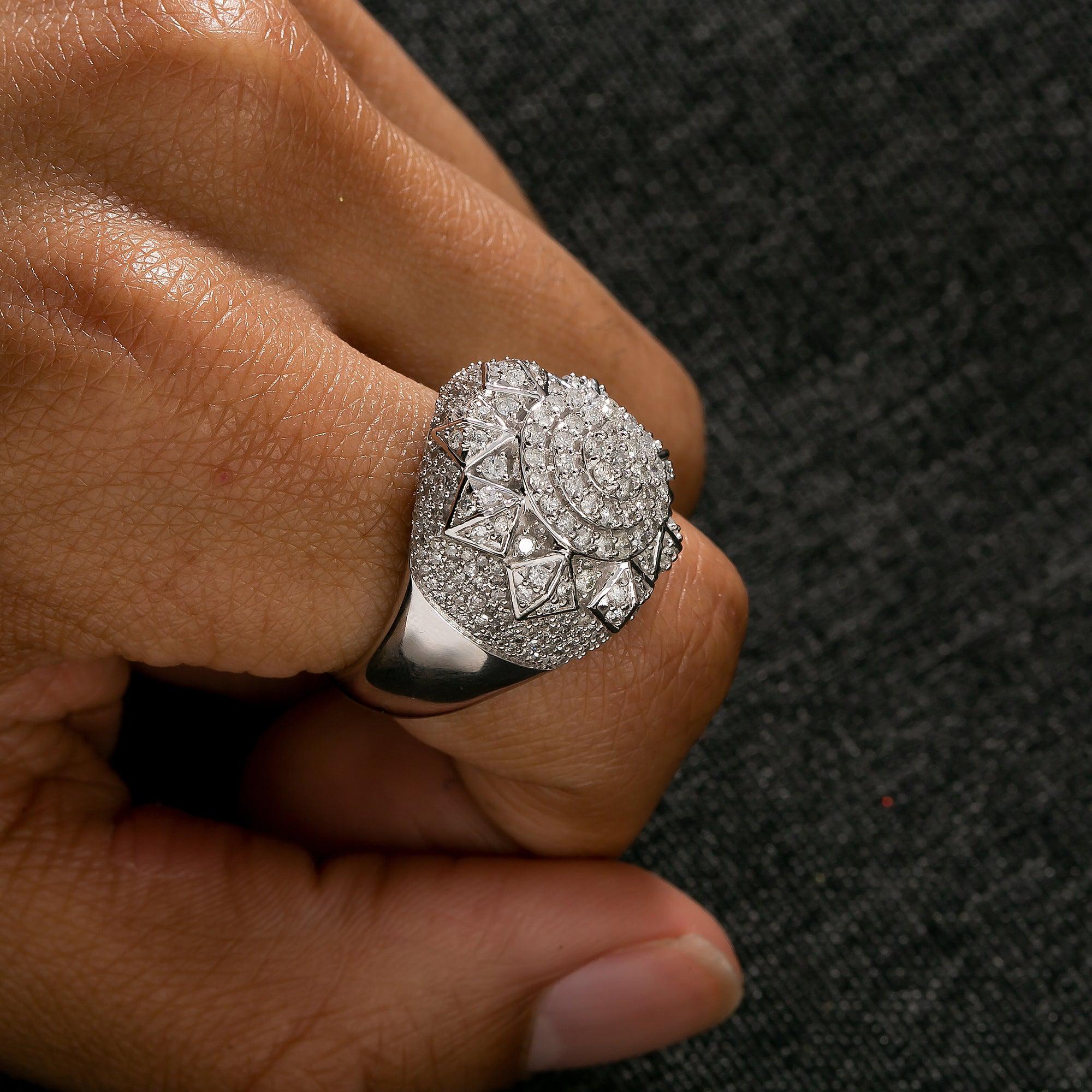 14K WHITE GOLD DIAMOND RING 1.88 CT