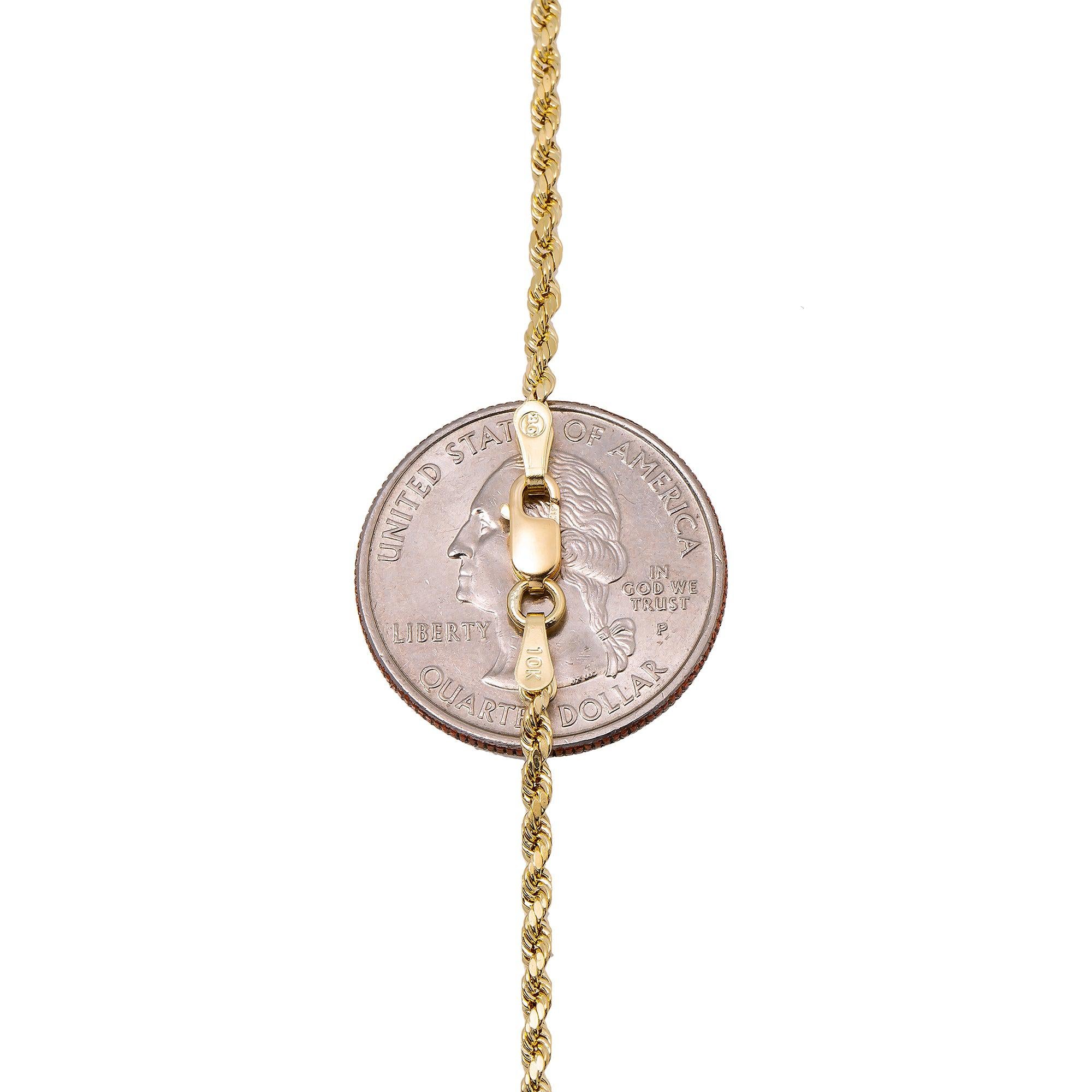 10K Yellow Gold 3mm Hollow Rope Chain Available In Sizes 18"-26"