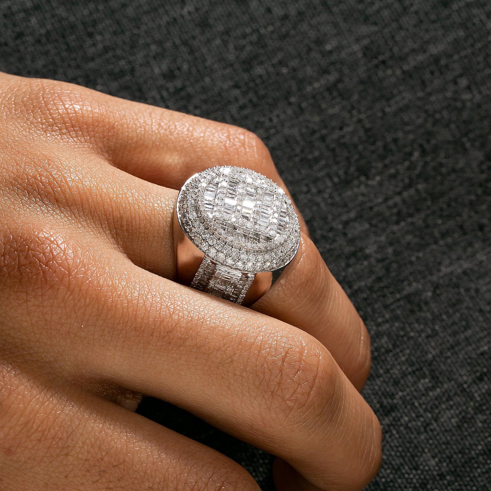 14K WHITE GOLD DIAMOND RING 2.63 CT