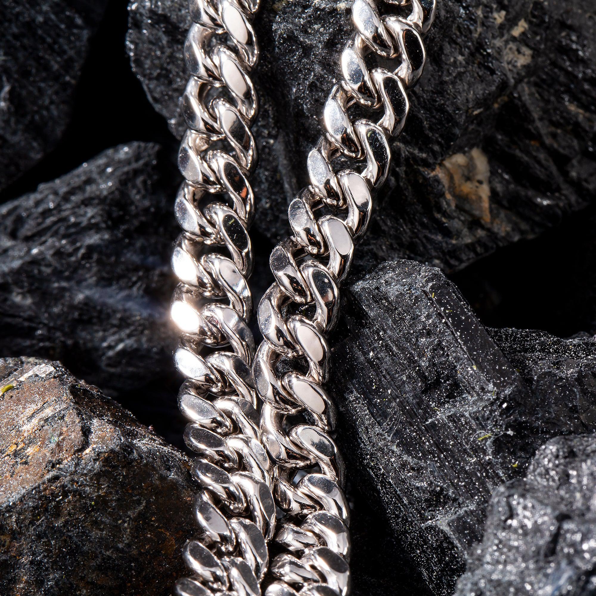 10K White Gold 6mm Hollow Cuban Link Chain Available In Sizes 18"-26"