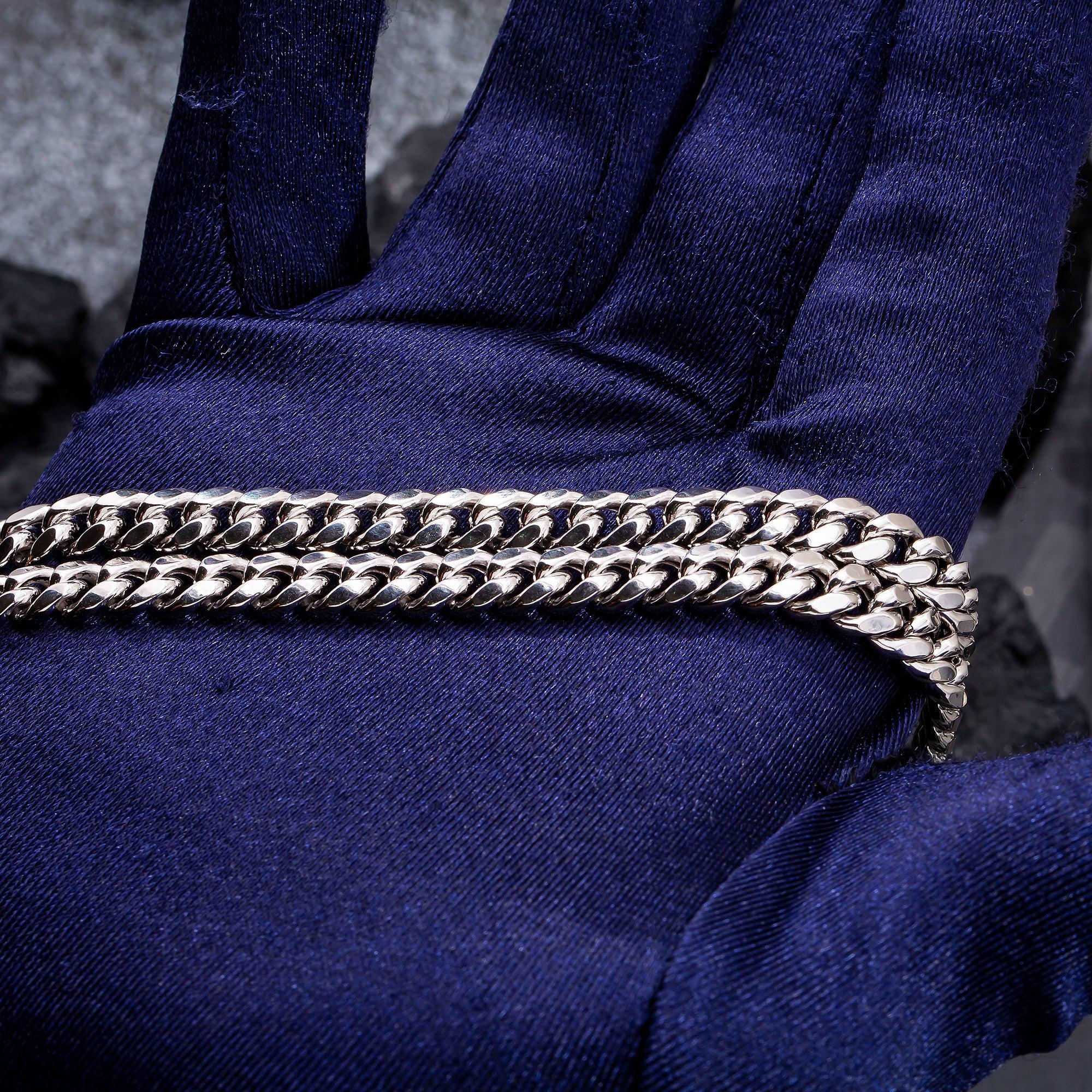 10K White Gold 6mm Hollow Cuban Link Chain Available In Sizes 18"-26"