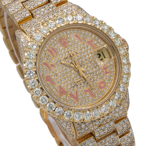 Rolex Datejust Diamond Watch, 68278 31mm, Champagne Diamond Dial With 12.25 CT Diamonds