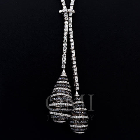 18K White Gold Women's Necklace with 15.21 CT Diamonds