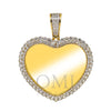 10K YELLOW GOLD DIAMOND HEART PICTURE PENDANT 6 CT