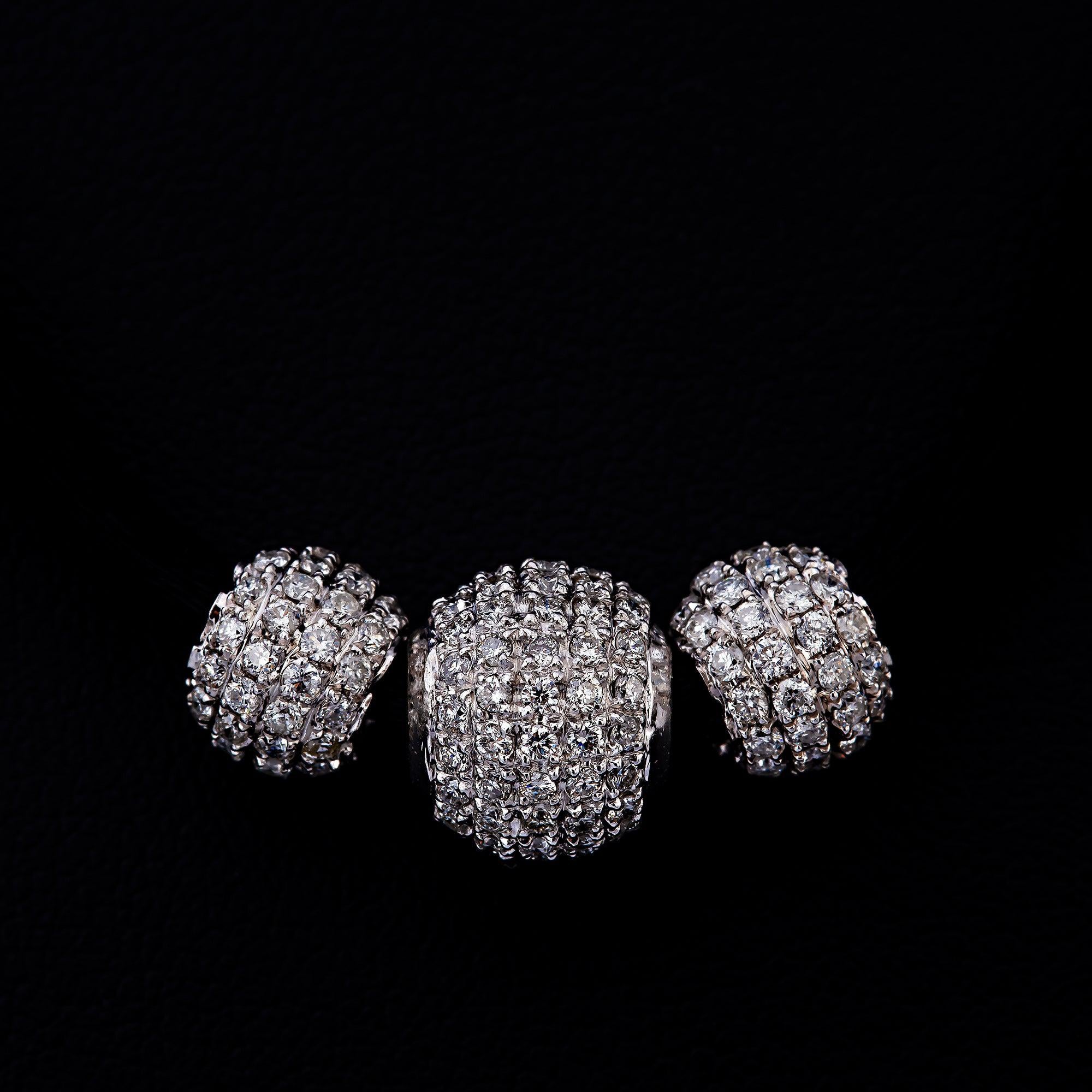 10K White Gold Diamond Necklace 17"