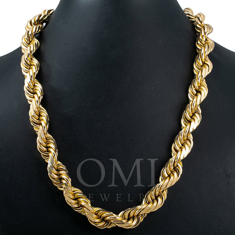 10K Yellow Gold Rope Chain | 1.75 Carats | 453.20 Grams | 24 Inches
