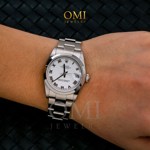 Rolex DateJust 31MM White Dial With Stainless Steel Oyster Bracelet