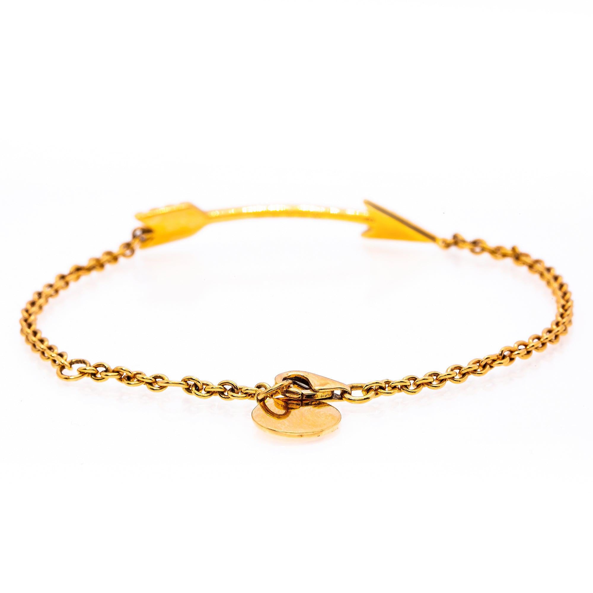 18K YELLOW GOLD LADIES BRACELET WITH 0.16 CT DIAMONDS