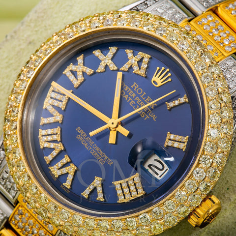 Rolex Datejust 1601 36MM Blue Diamond Roman Dial With Two Tone Bracelet