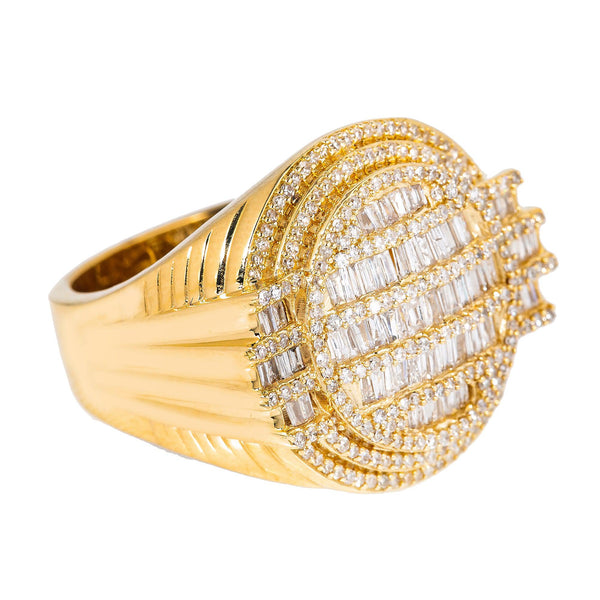 14K YELLOW GOLD MEN'S RING WITH 1.38 CT DIAMONDS