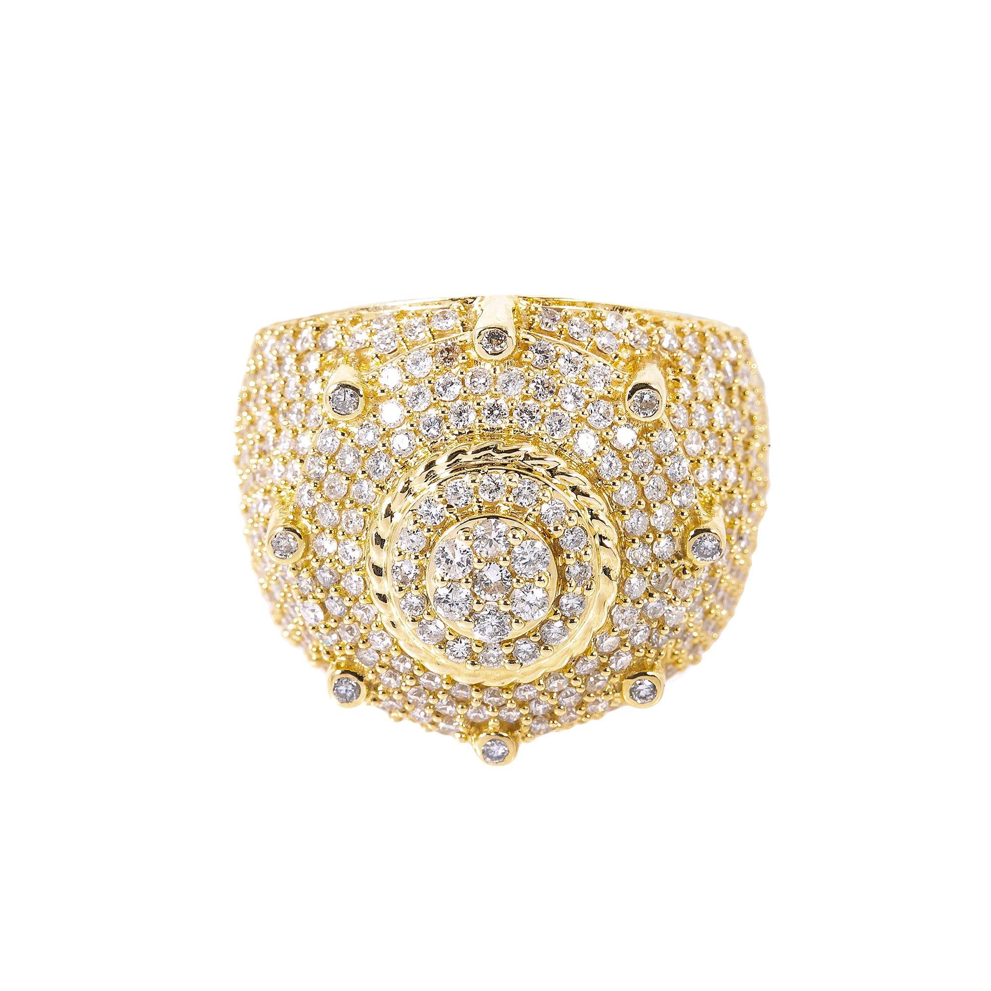 14K YELLOW GOLD MEN'S RING WITH 2.42 CT DIAMONDS