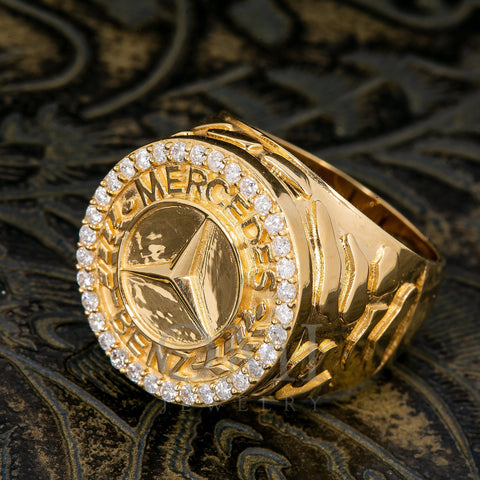 14K YELLOW GOLD MEN'S RING WITH 0.69 CT DIAMONDS