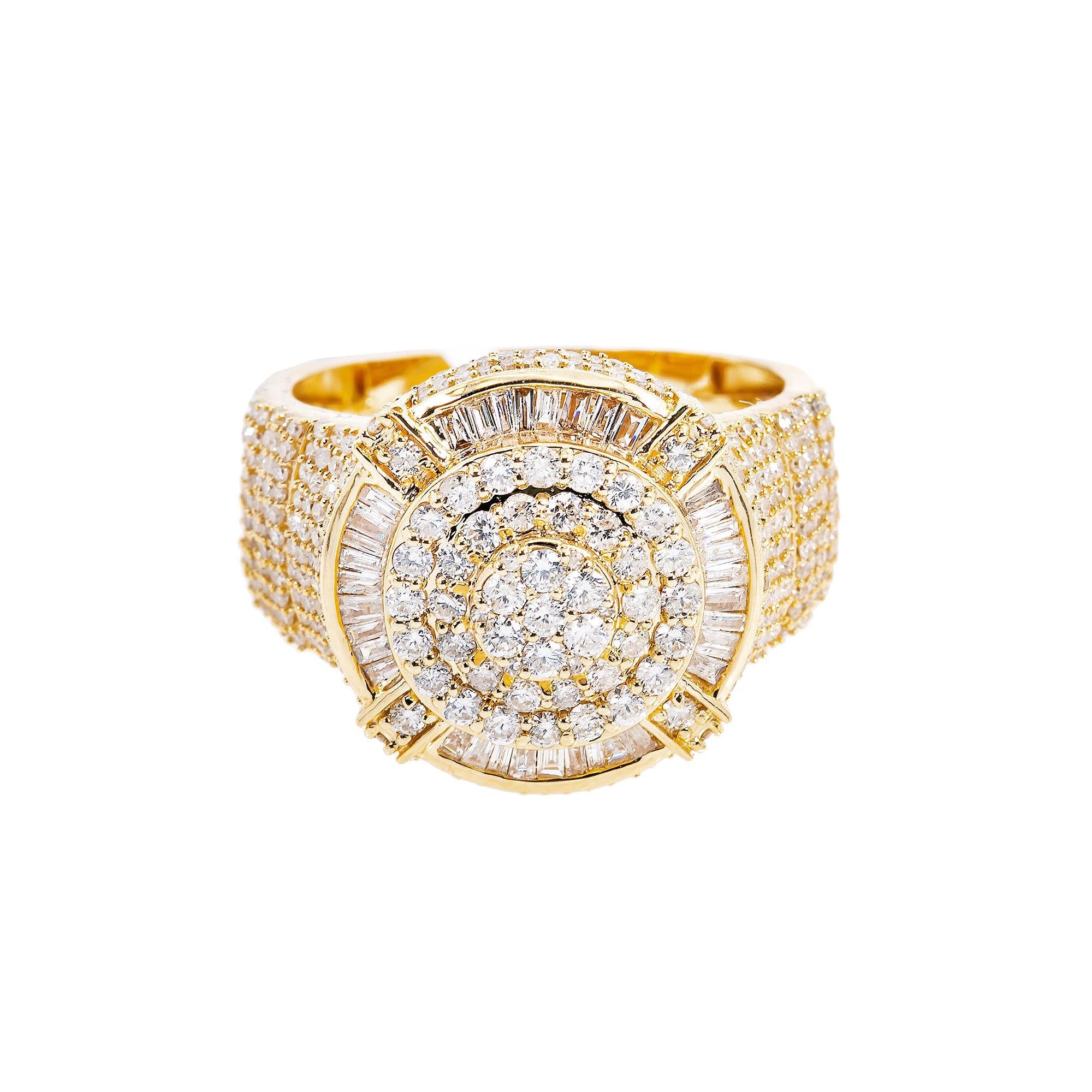 14K YELLOW GOLD DIAMOND RING 1.94 CT