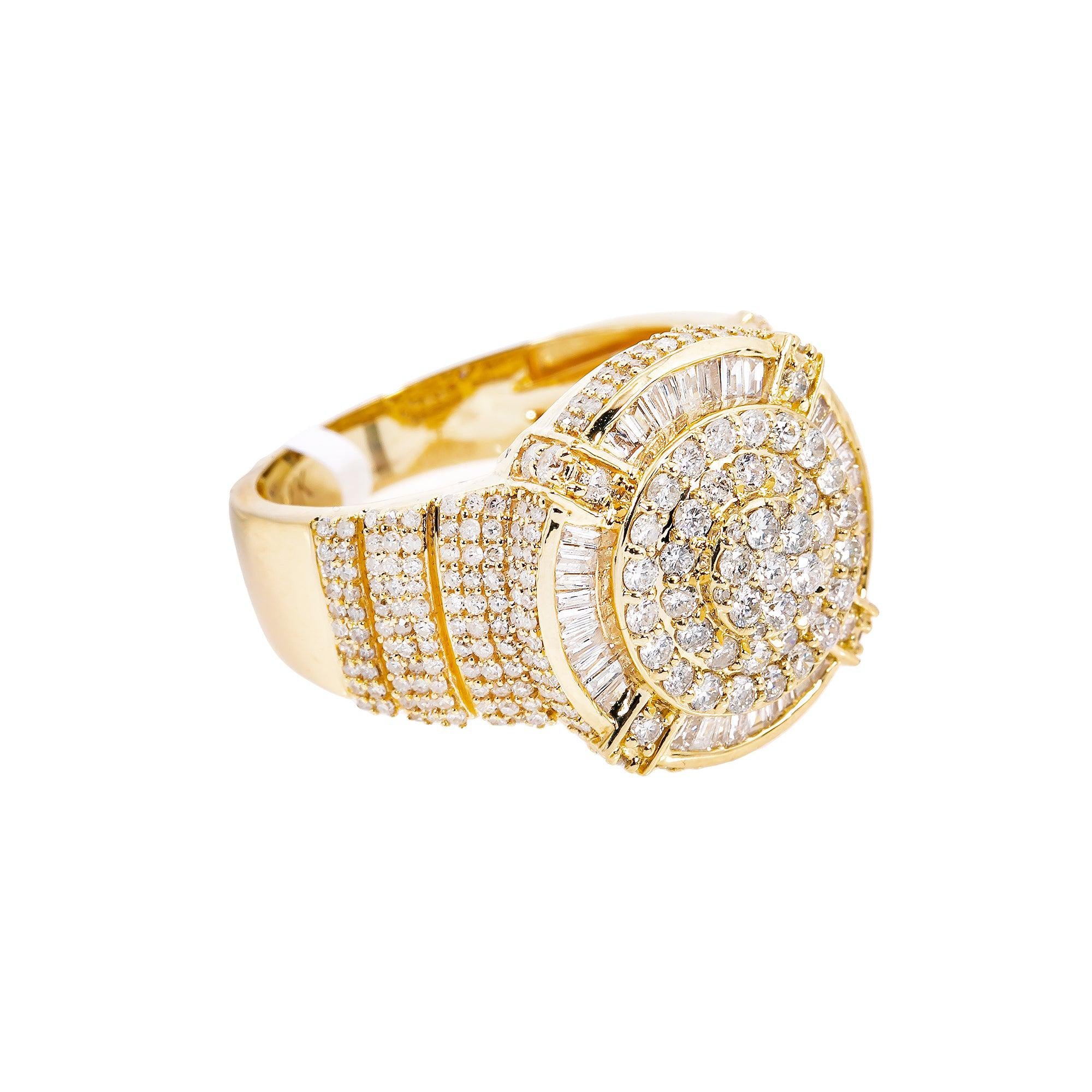 14K YELLOW GOLD DIAMOND RING 1.94 CT