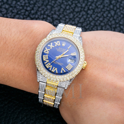 Rolex Datejust 1601 36MM Blue Diamond Roman Dial With Two Tone Bracelet
