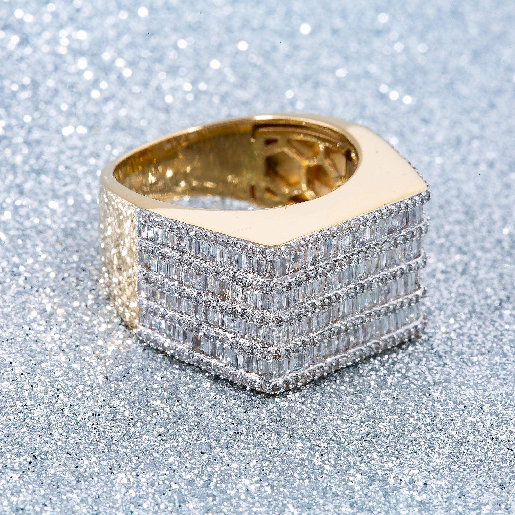 14K YELLOW GOLD DIAMOND RING 2.18 CT