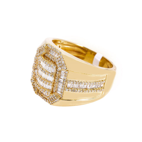 14K YELLOW GOLD MEN'S RING WITH 1.13 CT DIAMONDS