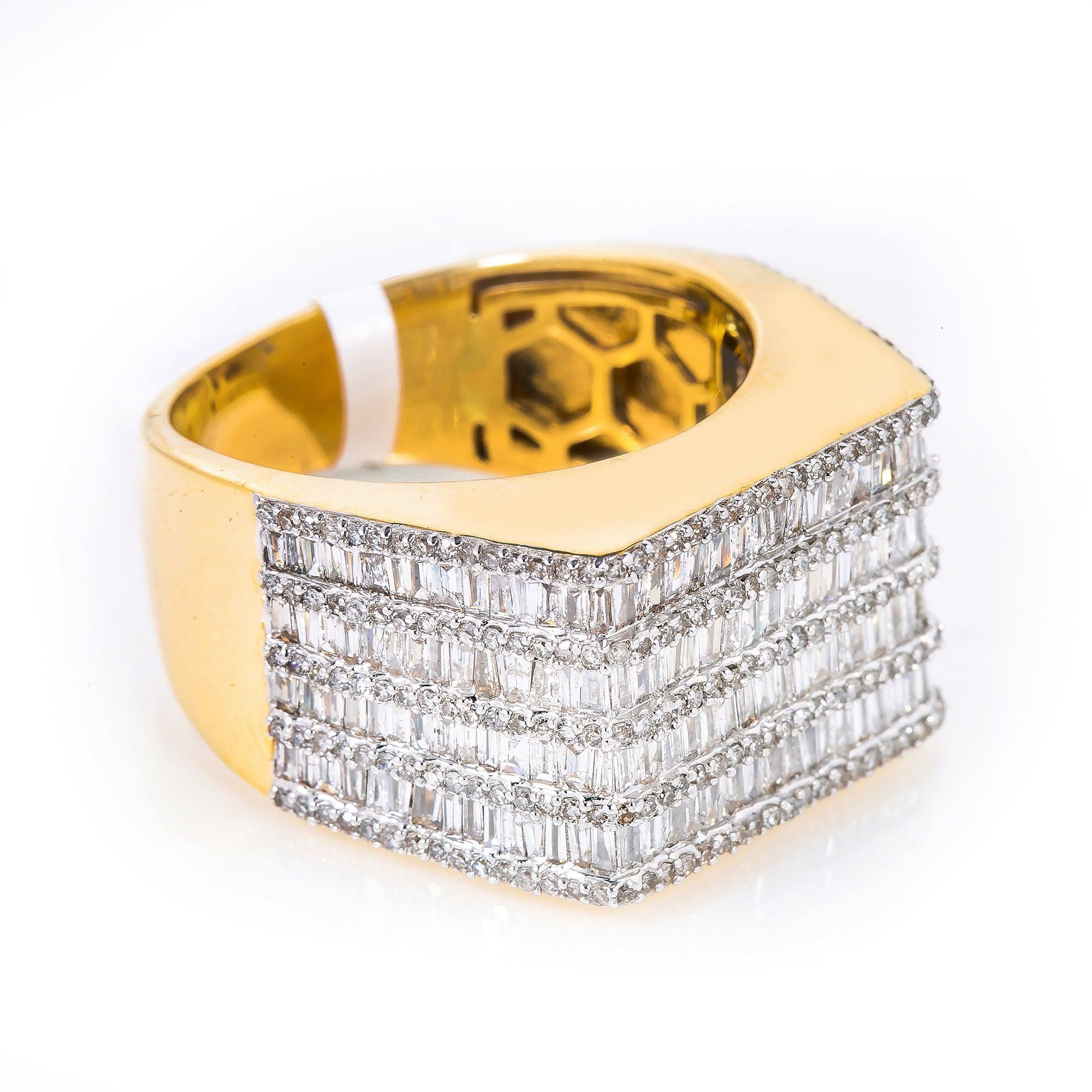 14K YELLOW GOLD DIAMOND RING 2.18 CT