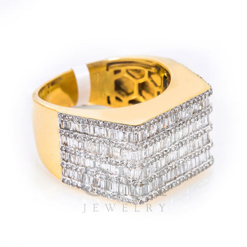 14K YELLOW GOLD DIAMOND RING 2.18 CT