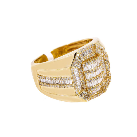 14K YELLOW GOLD MEN'S RING WITH 1.13 CT DIAMONDS