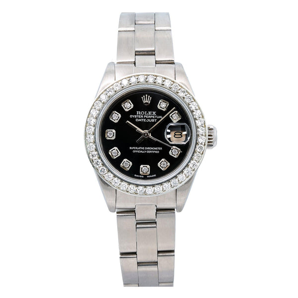 Rolex women's sale black face