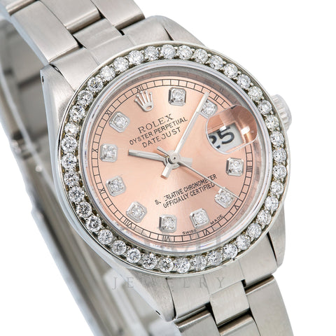 Rolex Lady-Datejust 6917 26MM Pink Diamond Dial With Stainless Steel Bracelet