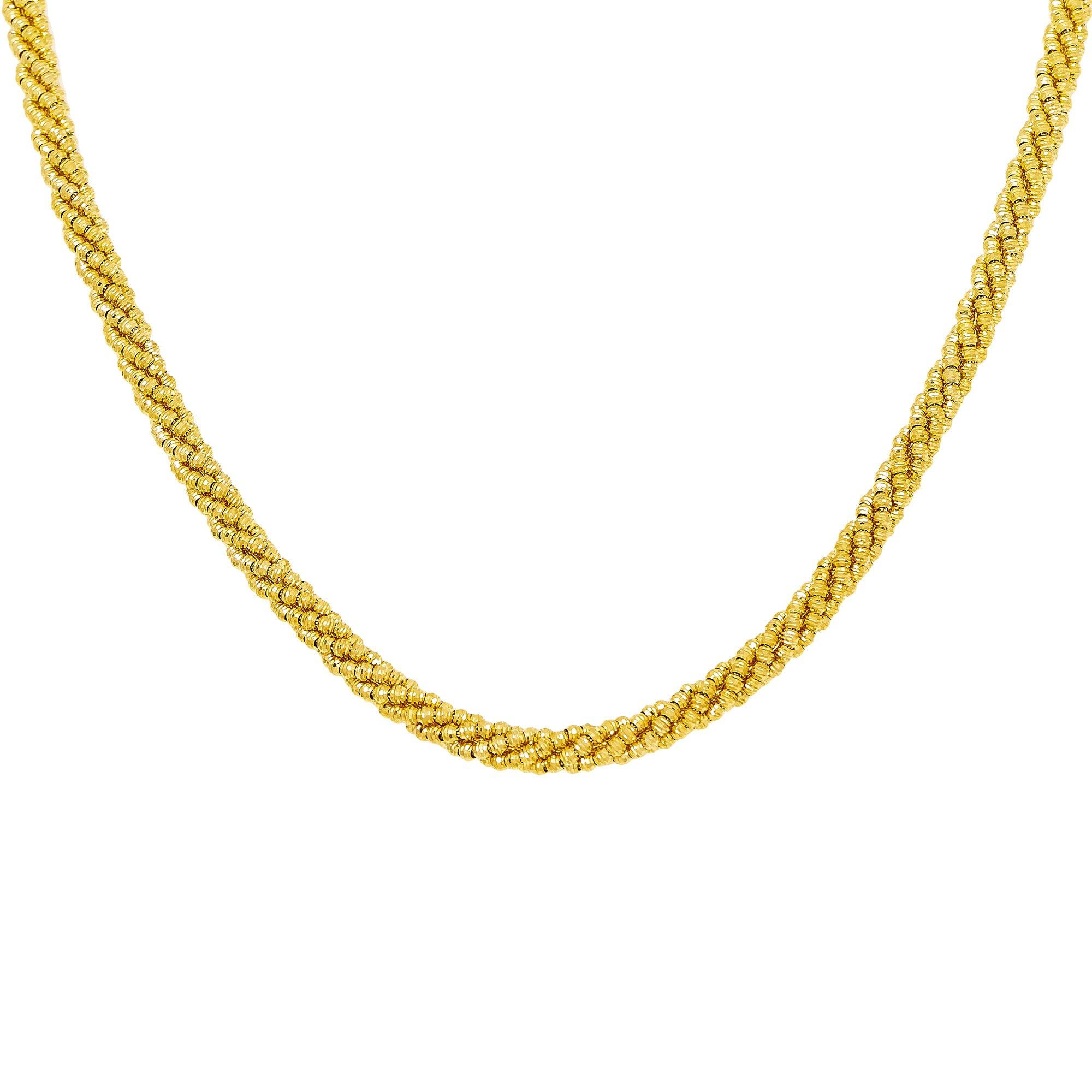 10k Yellow Gold 4.12mm Moon Laser Chain Available In Sizes 18"-26"