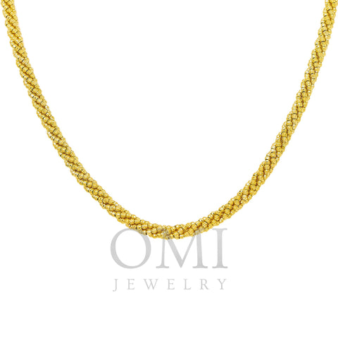 10k Yellow Gold 4.12mm Moon Laser Chain Available In Sizes 18