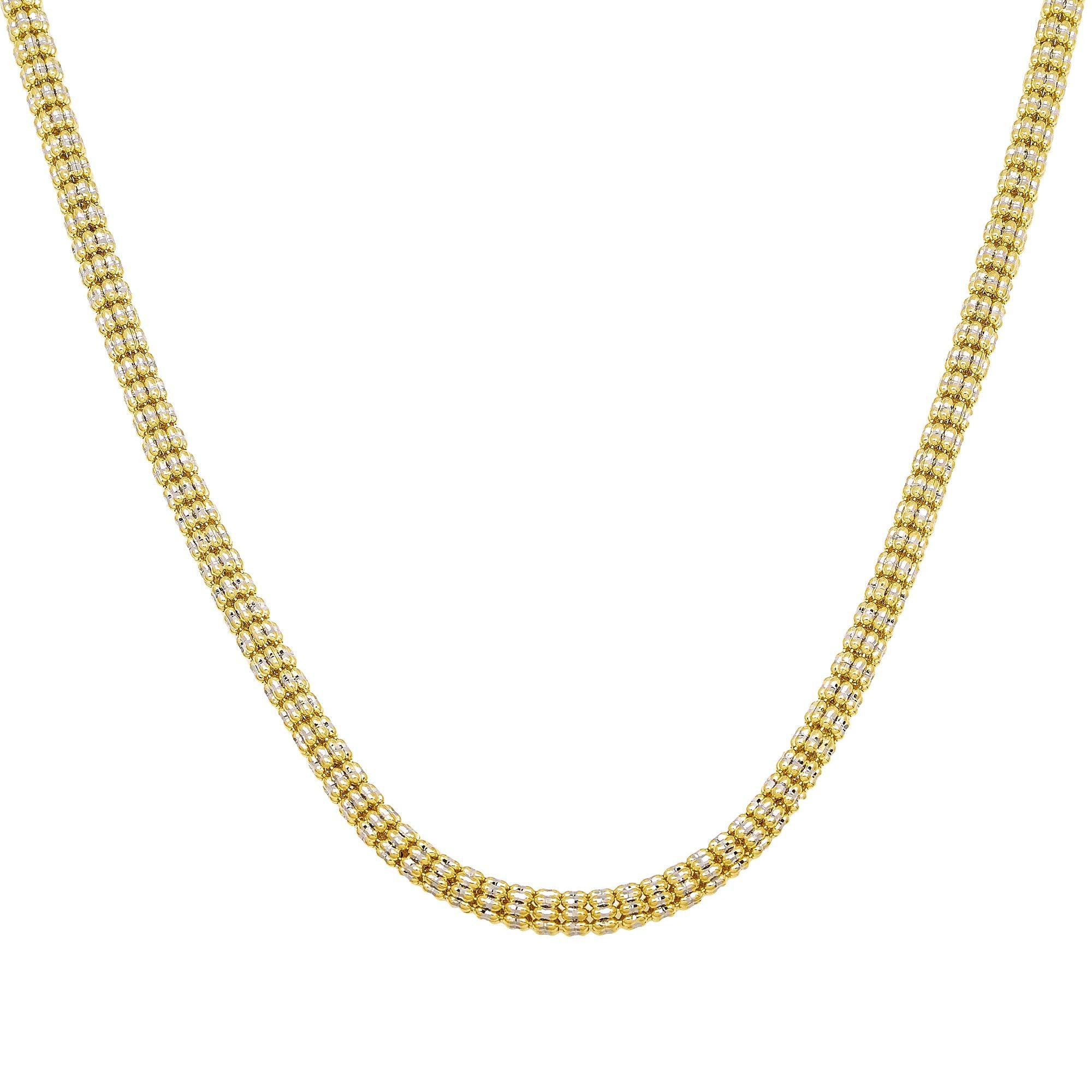 14k Yellow Gold 4.63mm Laser Chain Available In Sizes 18"-26"